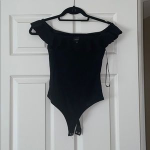 Off the shoulder body suit